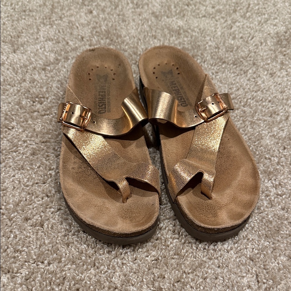 Mephisto Women's Sandals in Metallic Bronze